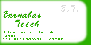 barnabas teich business card